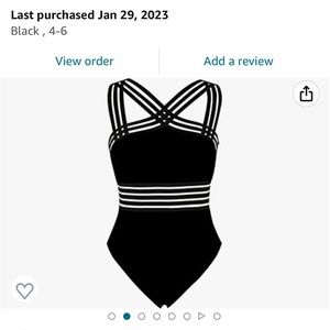 Hilor Womens One Piece Front Crossover Swimsuit Monokini